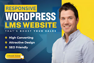 build a modern responsive wordpress membership website, wordpress lms website