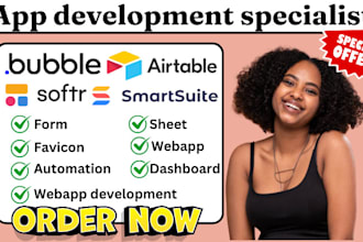 airtable website softr webapp for project management airtable database bubble io