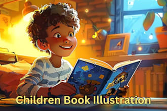 design kids book illustration and covers, 3d children storybook