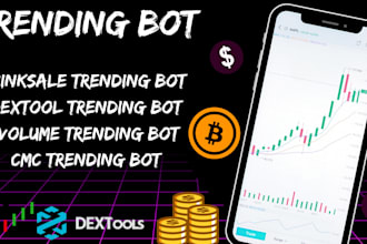 build pinksale trending bot, cmc trending bot, dextool trending bot, volume bot