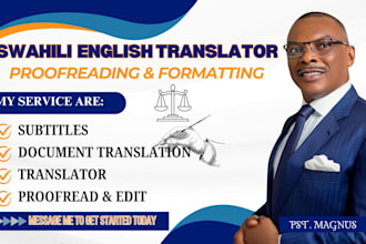 translate english to swahili or swahili to english translation document subtitle