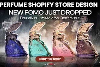 design luxury perfume shopify store fragrance shopify website