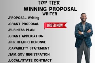 write winning proposal, make contract research, bid proposal, business plan
