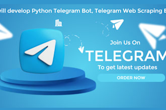 develop python telegram bot, telegram web scraping bot