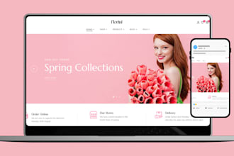 design converting flower shopify store florist store floral store flower website