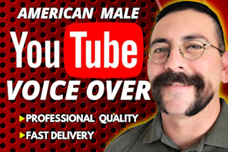 record male american voice over for youtube video