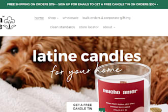 build candle light shopify store candle incense dropshipping wax website