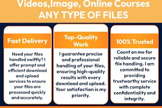 do download and upload any important files quickly