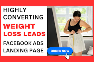 generate exclusive weight loss leads via facebook ads fitness landing page