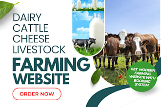 design modern dairy agriculture wordpress website dairy  farming booking website