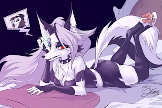 draw a furry character sfw or nsfw