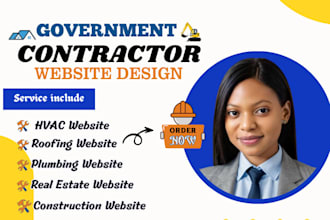 design roofing  plumbing hvac construction website for government contractor