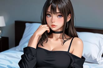 draw a digital art portrait in realistic or anime style