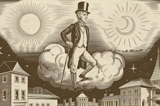 draw illustration artwork with vintage engraving style