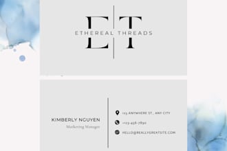 craft a modern clean business card for you