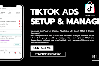 setup and manage tiktok ads yellow bag and shopee ads to maximize ROI
