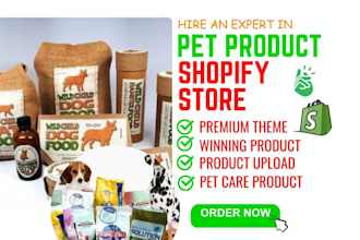 design pet product shopify store pet care accessories pet food toys pet feed