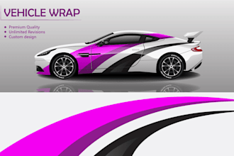 make car wrap, vehicle, truck and van wrap design for you