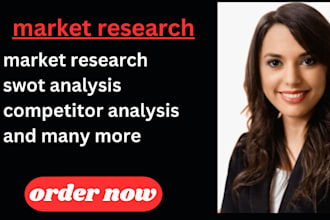 do market research, business plan, competitor and swot analysis