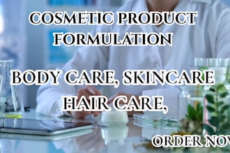 be cosmetic chemist to develop formulation for skin care and hair care products