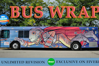 design bus wrap design, vehicle wrap, food truck, box truck, wrap for you