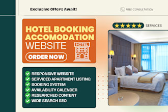 design hotel booking short term apartment airbnb rental accommodation website