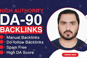 create high authority da90 dofollow SEO backlinks with manual link building