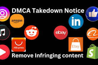send dmca takedown notices to remove leaked,illegal,pirated and defaming content