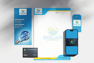 design minimal logo with complete corporate identity