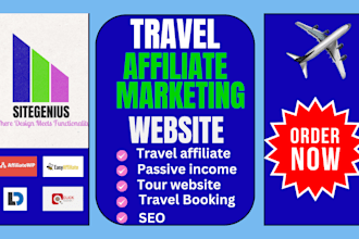 design travel tour autopilot passive income affiliate marketing website