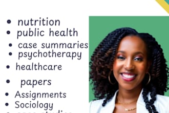 do nutrition, public health, sociology, assigned, psychotherapy, healthcare