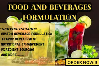 formulate beverage, juice, smoothie and soft drink