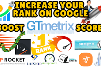 speed up gt metrix score and rank your website