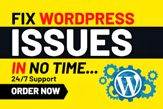 fix wordpress issues website debugging divi elementor bug fixing woocommerce fix