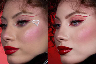 do high end beauty editing and retouching photos in photoshop
