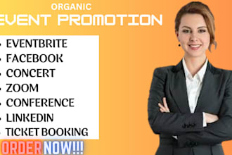 promote event, linkedin event, facebook event, concert, eventbrite marketing