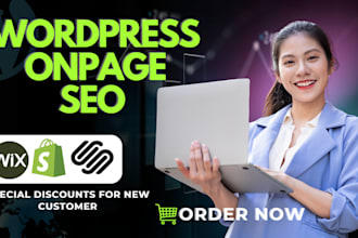 do wordpress onpage seo optimization, wix, shopify website