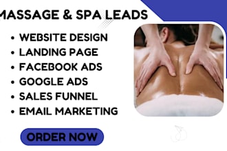 generate massage spa leads facial spa botox medical spa massage therapy leads