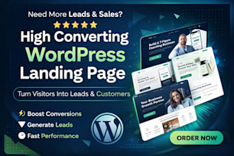 design or redesign a wordpress website and landing page