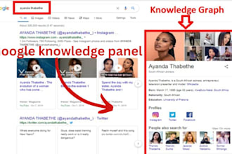 make perfect google knowledge panel for the person