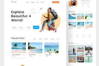 develop nonprofit organization website, vacation website, travel agency website