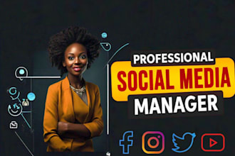be your social meda manager and marketing manager content creator