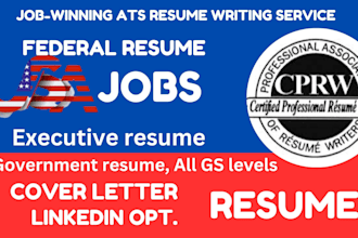 provide USA jobs and federal resume writing service