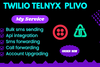 create a verified ugraded twilio telnyx acc level 1 level 2 for bulk sms