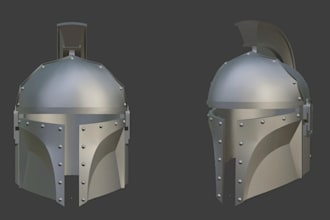 design 3d helmet, 3d mask, props and cosplay for printing