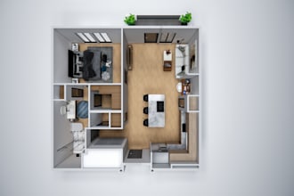 visualize 3d floor plan render