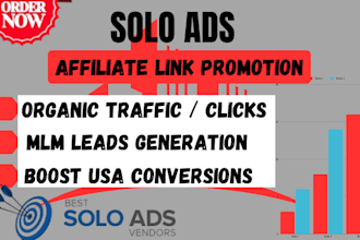 do solo ads campaign affiliate link promotion mlm leds generation boost sign up