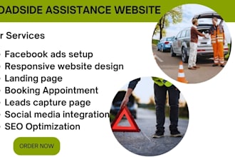 design towing website courier website auto repair logistics website