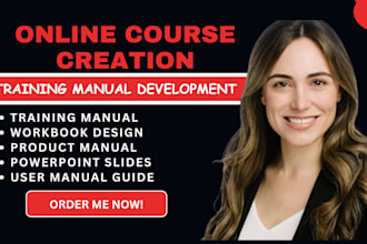 create training manual online course content  instruction manual and user guide
