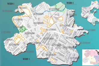design unique flat vector map illustration, festival, event, city isometric map